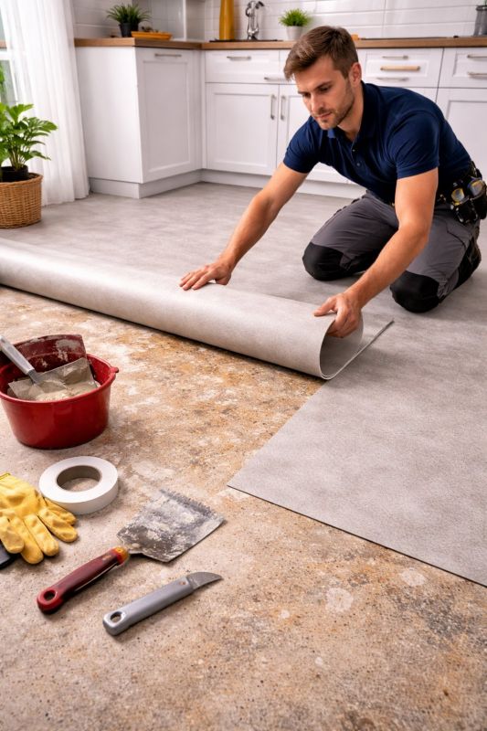 Linoleum Floor Installation in Clarendon Hills, IL